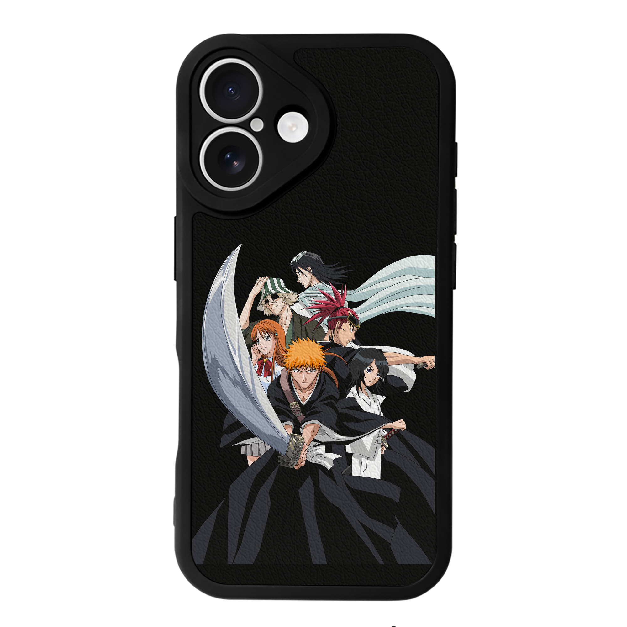 ブリーチ 黒崎一護（くろさき いちご）BLEACH Kurosaki Ichigo 【iPhone 16シリーズ対応】シリコンスマホケース（レザー調） 材質：シリコン